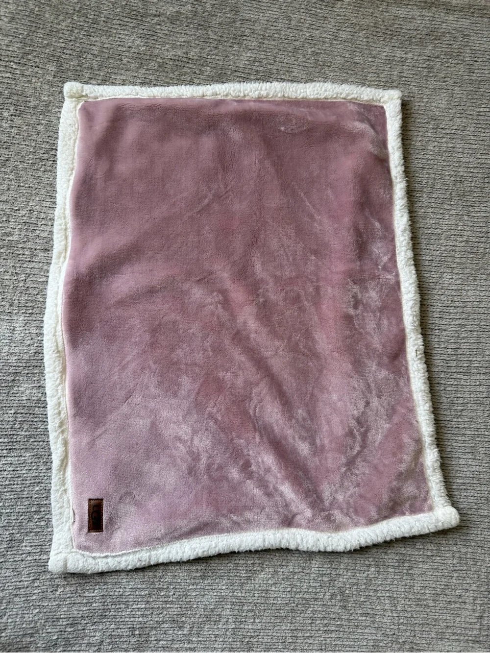 UGG Pink Plush Sherpa Baby‎ Blanket Lovey Security Blanket